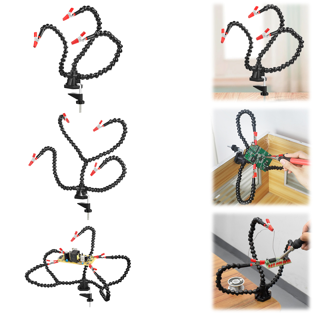 Electronics Repair Tools - โต๊ะ CLAMP การประสาน เครื่องมือมือที่สาม 3/4/5 ชิ้นแขนยืดหยุ่น