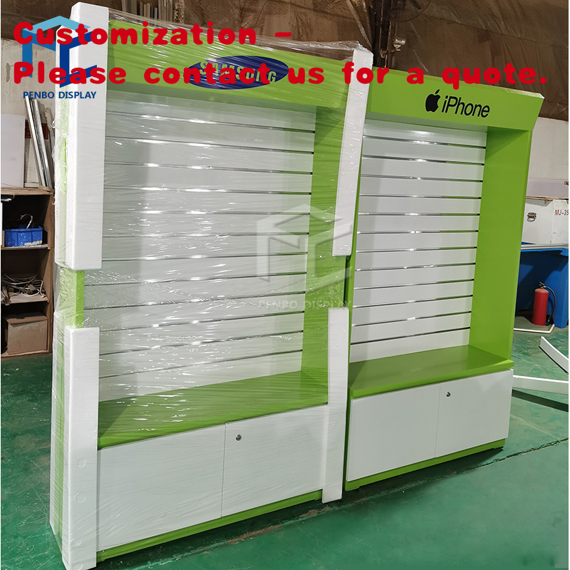 Electronics Repair Store - ชั้นวางแสดงสินค้าติดผนังสำหรับร้านซ่อมโทรศัพท์มือถือ อุปกรณ์เสริมอิเล็กทรอนิกส์ สีเขียว สำหรับแสดงอุปกรณ์เสริมโทรศัพท์มือถือ