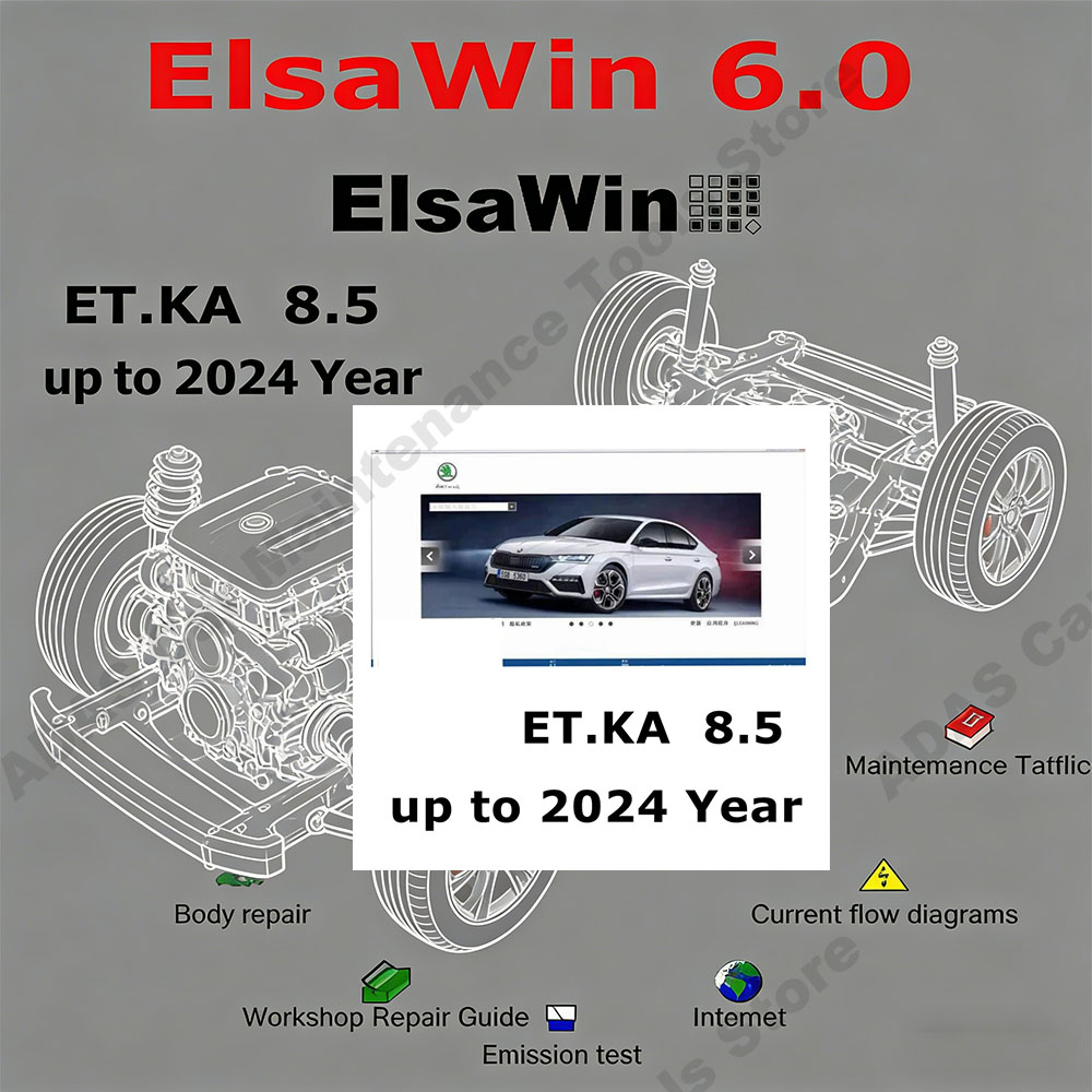 Electronics Repair Tools - เครื่องมือบำรุงรักษารถยนต์รุ่นใหม่ล่าสุด Elsawin 6.0 พร้อมซอฟต์แวร์ซ่อมรถยนต์ ETKA 8.5