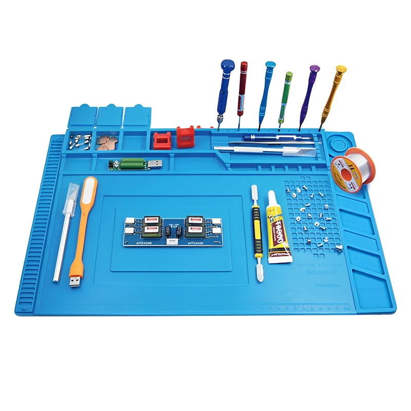 ซิลิโคนแผ่นบัดกรี ESD ป้องกันไ - Electronics Repair Workstation บทวิจารณ์และราคา