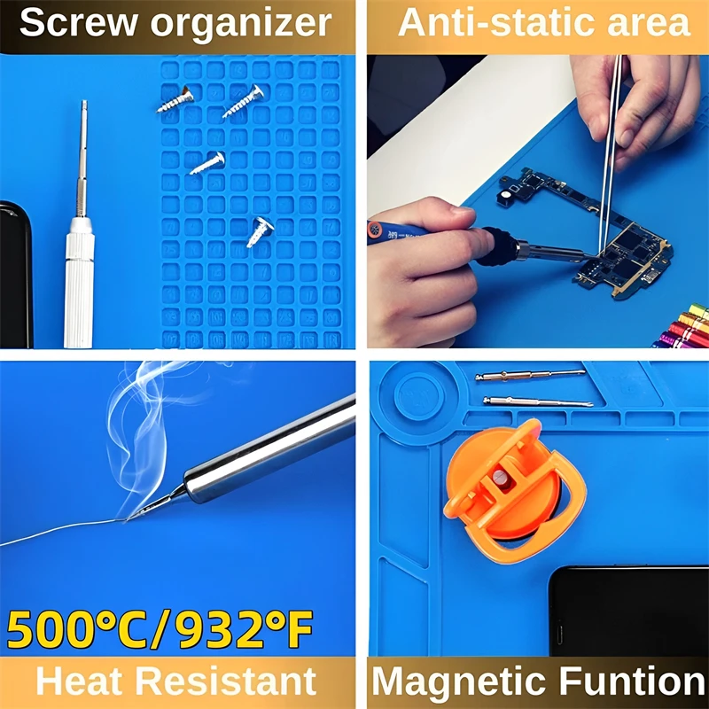 ซิลิโคนแผ่นบัดกรี ESD ป้องกันไ - Electronics Repair Workstation บทวิจารณ์และราคา